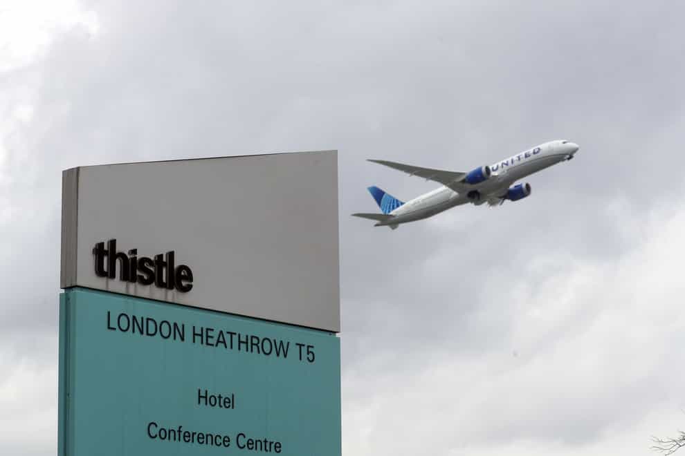 A plane over Heathrow