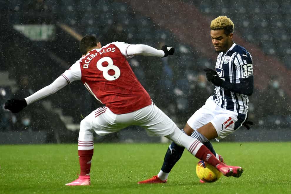 Grady Diangana in action for West Brom