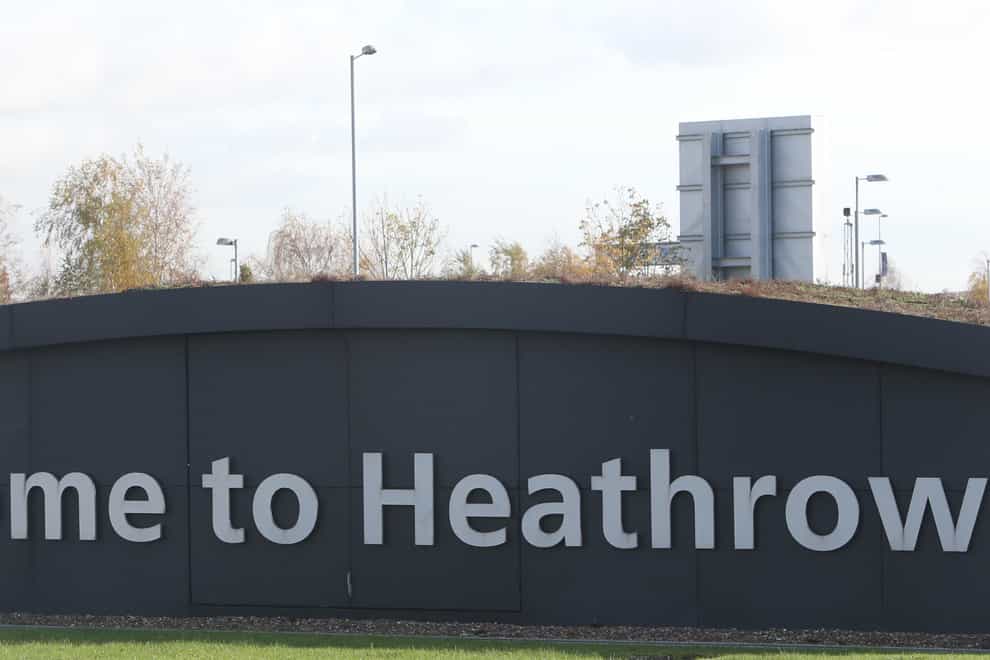 A 'Welcome to Heathrow' sign