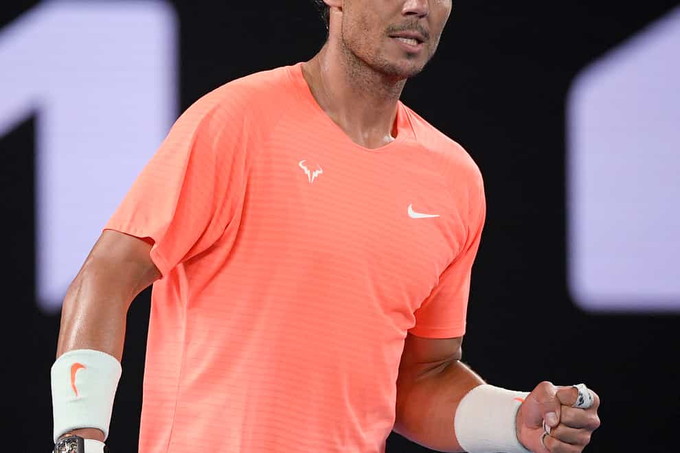 Rafael Nadal celebrates his win over Britain's Cameron Norrie
