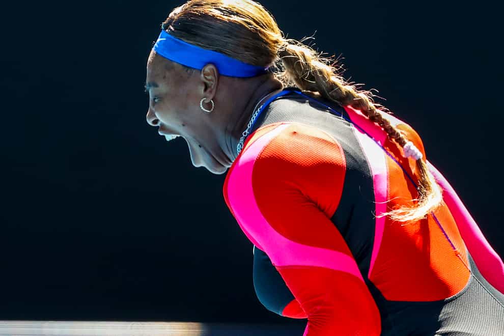 Serena Williams roars during her victory over Aryna Sabalenka