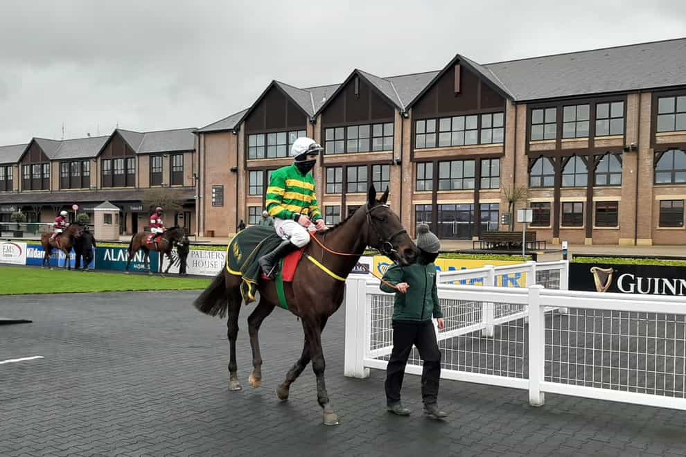 Thedevilscoachman returns to the Punchestown winner's enclosure