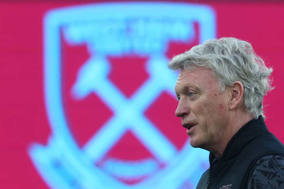 West Ham manager David Moyes is targeting a place in Europe next season (Clive Rose/PA)