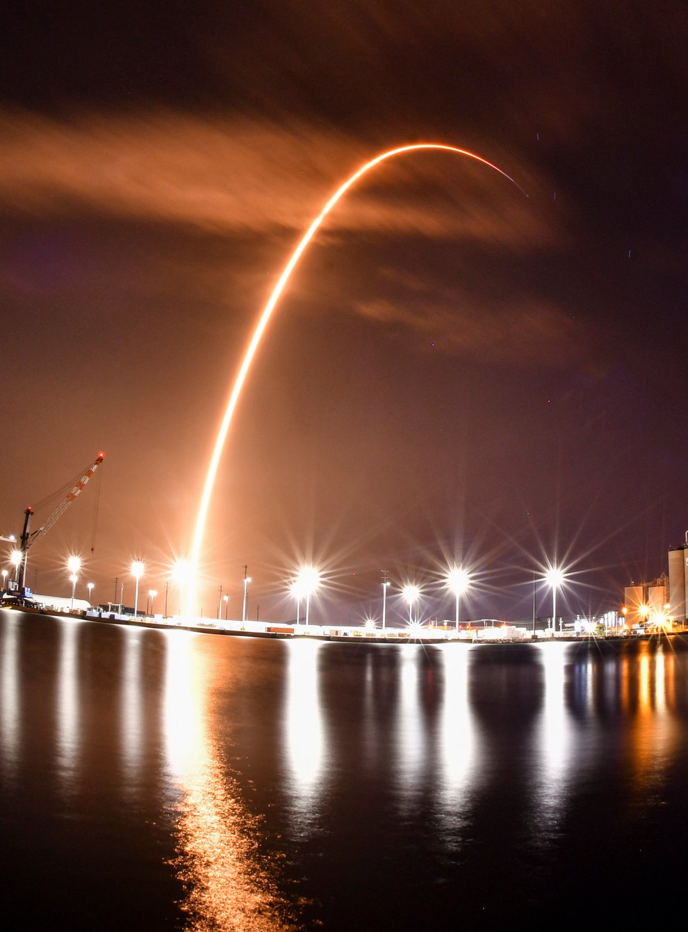 The SpaceX Falcon 9 rocket launches from Cape Canaveral Space Force Station Launch Complex 40 in Florida