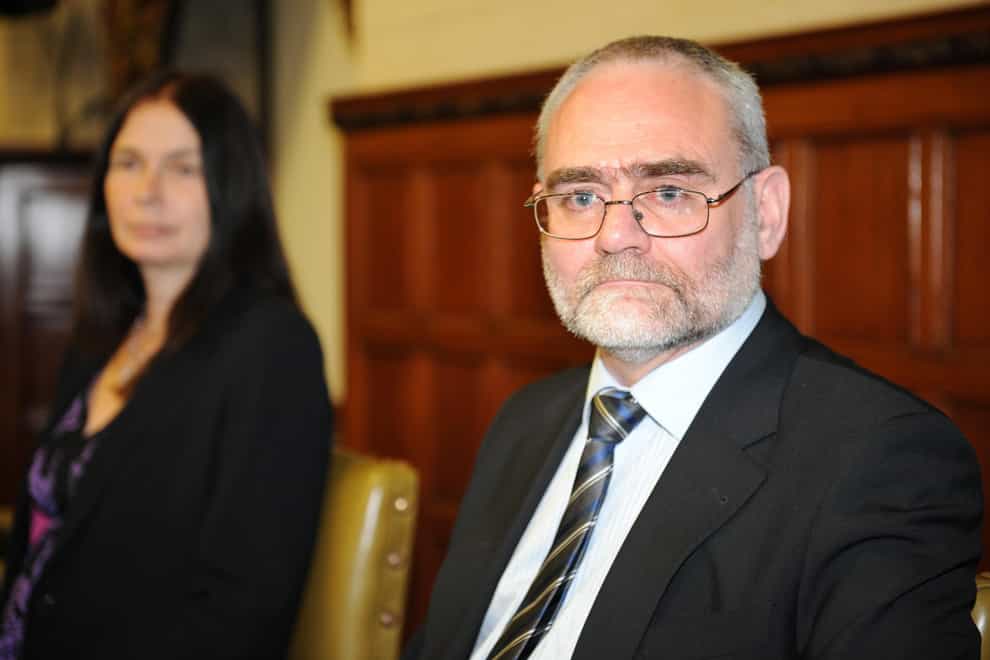 Former IRA bomber Patrick Magee (right), who was convicted for the Grand Hotel bombing in Brighton, and Jo Berry, whose father was killed in the attack, inside the Grand Committee room at the House of Parliament, before taking part in a cross party discussion (Fiona Hanson/PA)