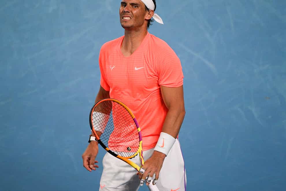 Rafael Nadal grimaces