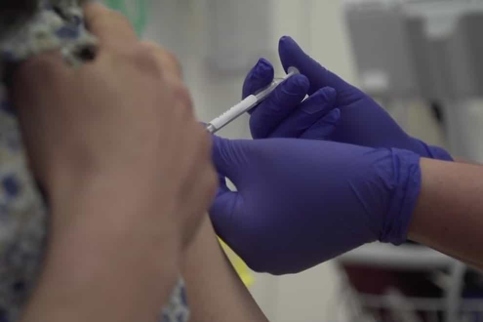 A person being injected