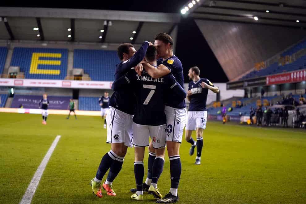 Jed Wallace and Millwall celebrate