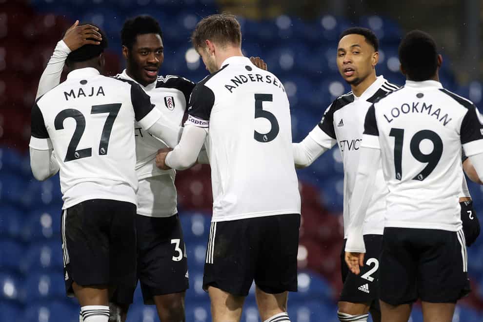 Ola Aina, second left, called for Fulham to keep battling (Carl Recine/PA)