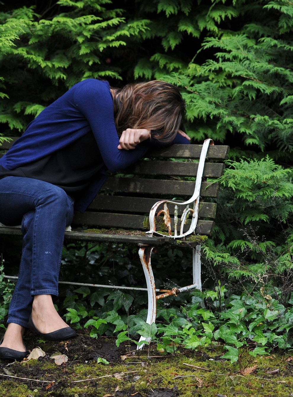 A woman showing signs of fatigue