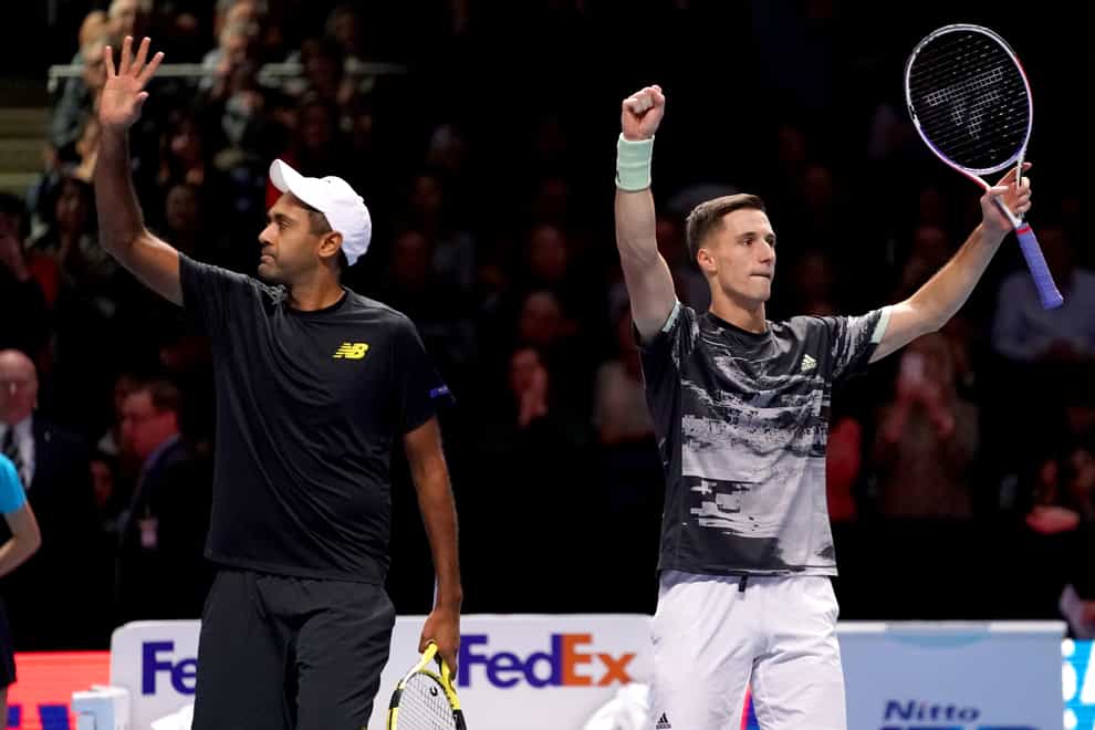 Joe Salisbury (right) and Rajeev Ram are bidding for back-to-back Australian Open titles