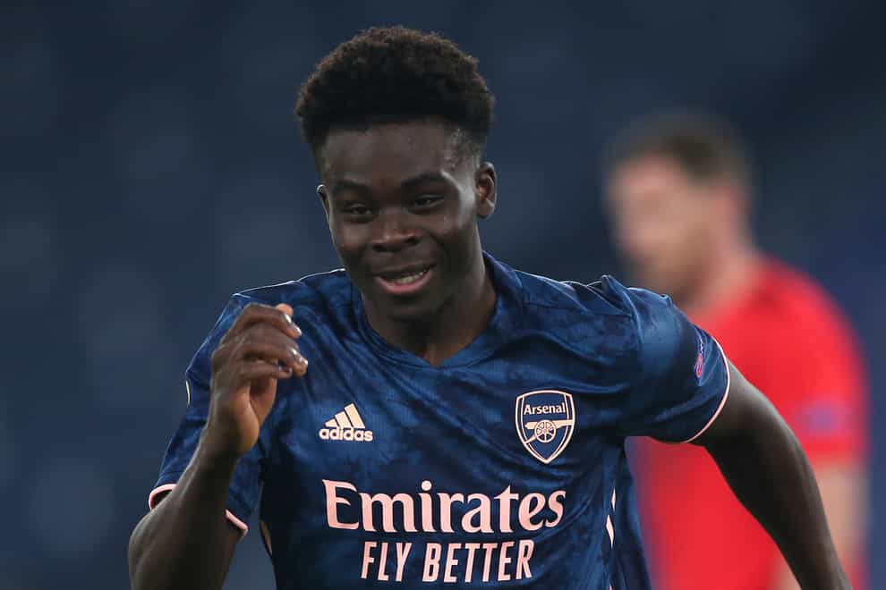 Bukayo Saka scored the equaliser as Arsenal drew with Benfica in the Europa League