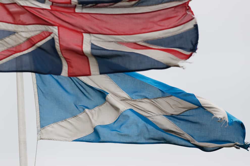 UK and Scottish flags