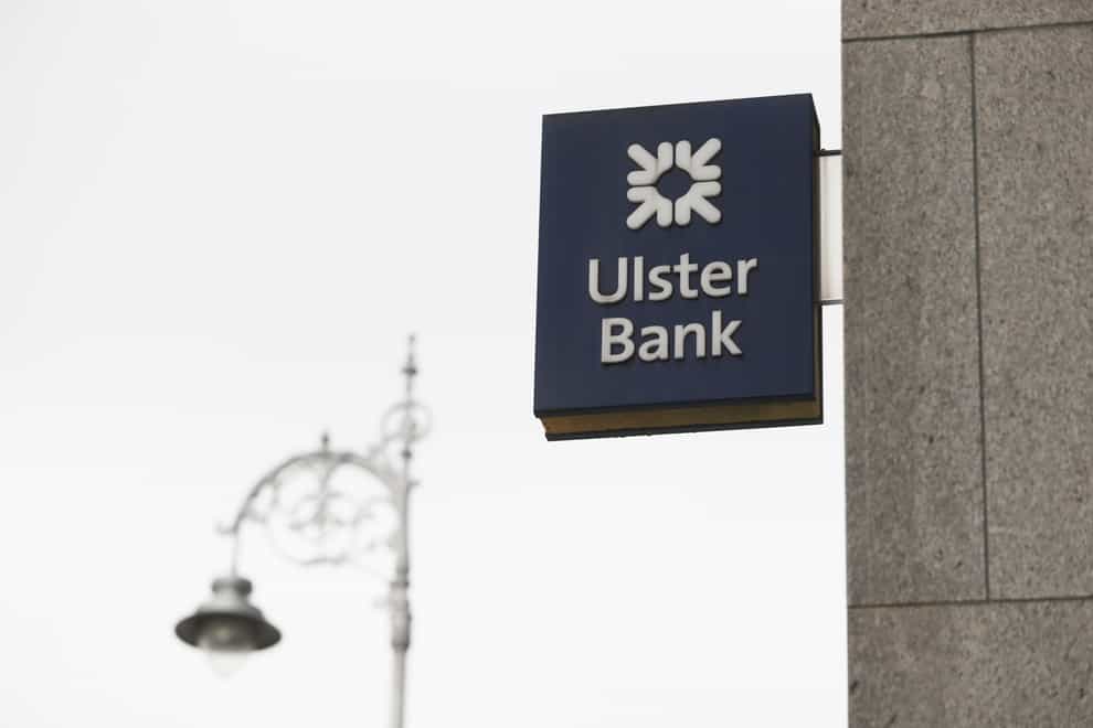 A sign outside the Ulster Bank headquarters in Dublin