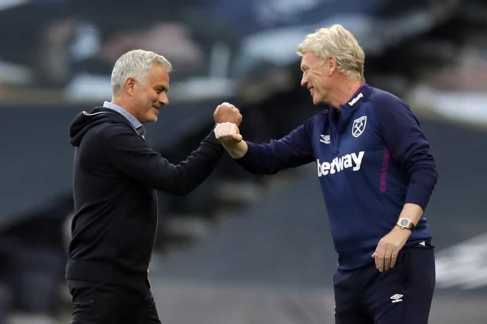Jose Mourinho, left, and David Moyes