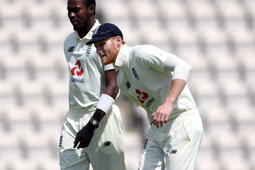 Ben Stokes (right) and Jofra Archer (left) in England action