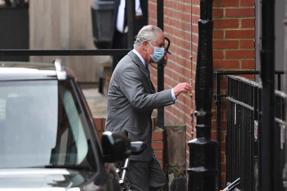 The Prince of Wales visited his father at the King Edward VII Hospital in London on Saturday (Kirsty O’Connor/PA)