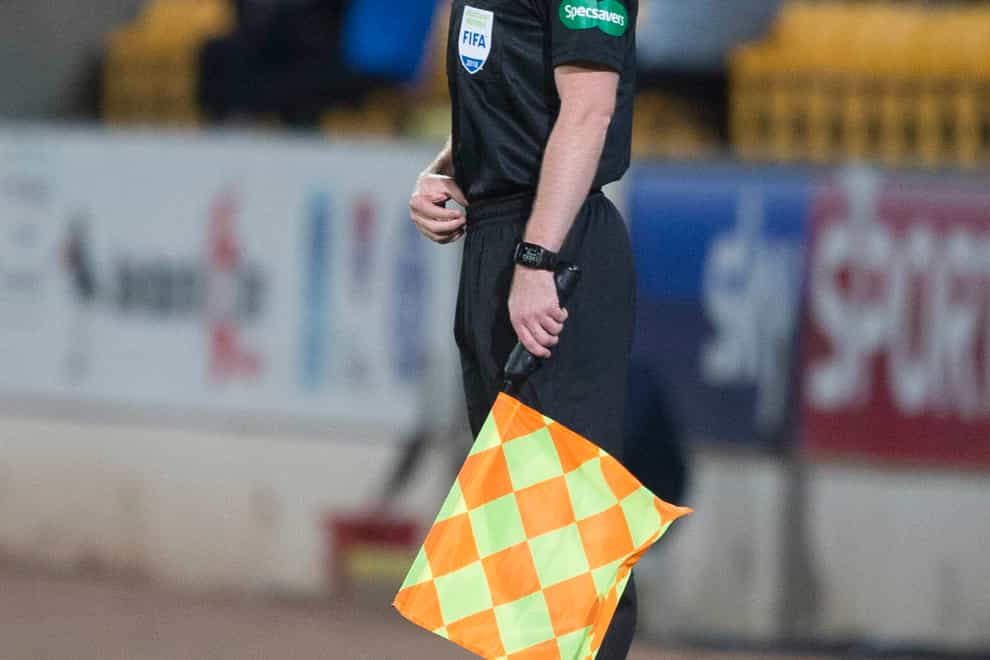Graeme Stewart was an assistant referee for Hibs' clash with Hamilton (Jeff Holmes/PA)