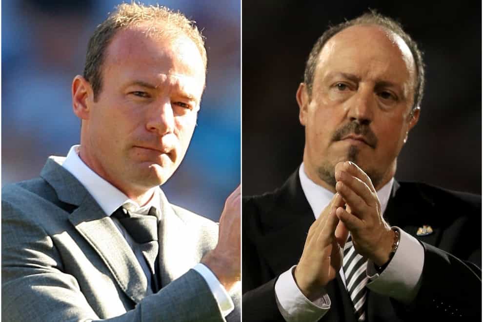 Both Alan Shearer, left, and Rafael Benitez were unable to spare Newcastle from relegation
