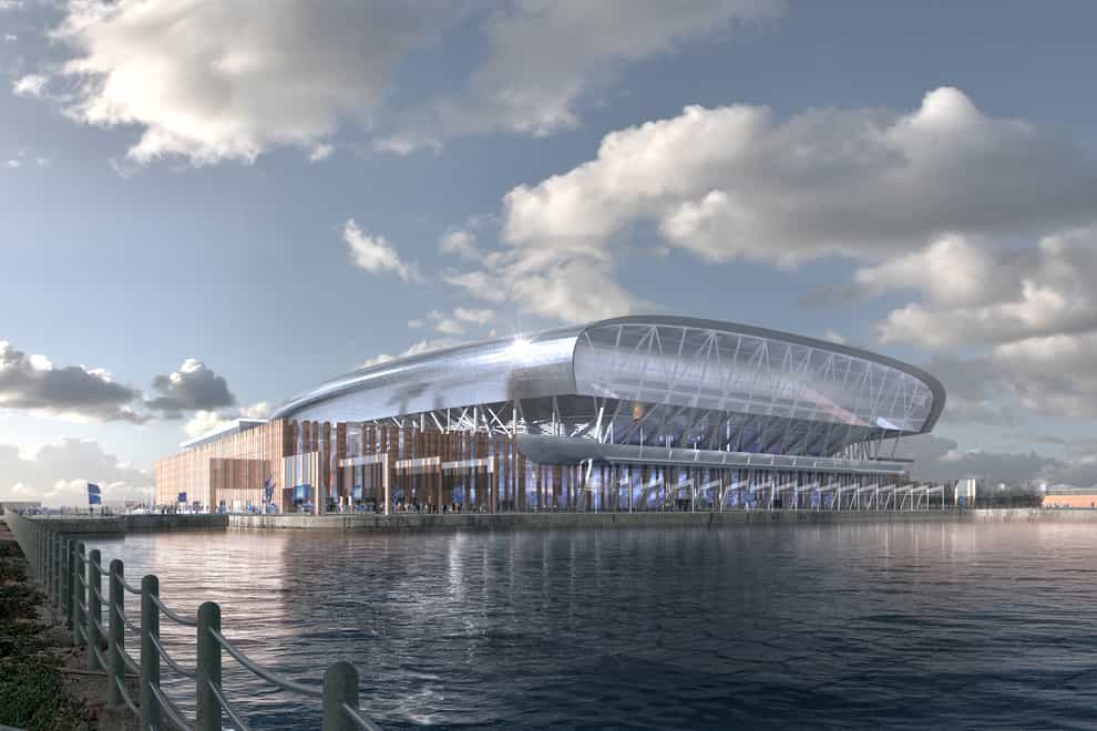 Artist's impression of Everton's new stadium at Bramley-Moore Dock