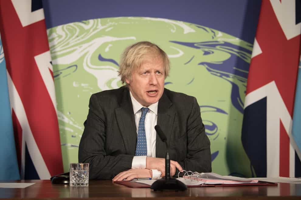 Boris Johnson chairs a session of the UN Security Council on climate and security