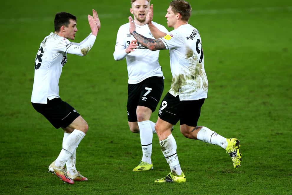 Martyn Waghorn, right, wrapped up victory for Derby