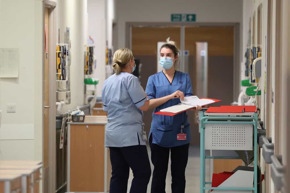 Nursing staff in a hospital ward