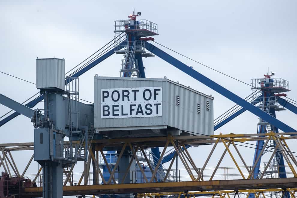 A Port of Belfast sign at Belfast Harbour
