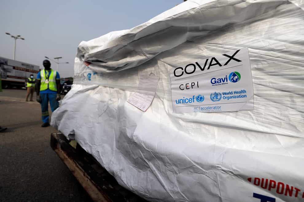 The first shipment of Covid-19 vaccines distributed by Covax