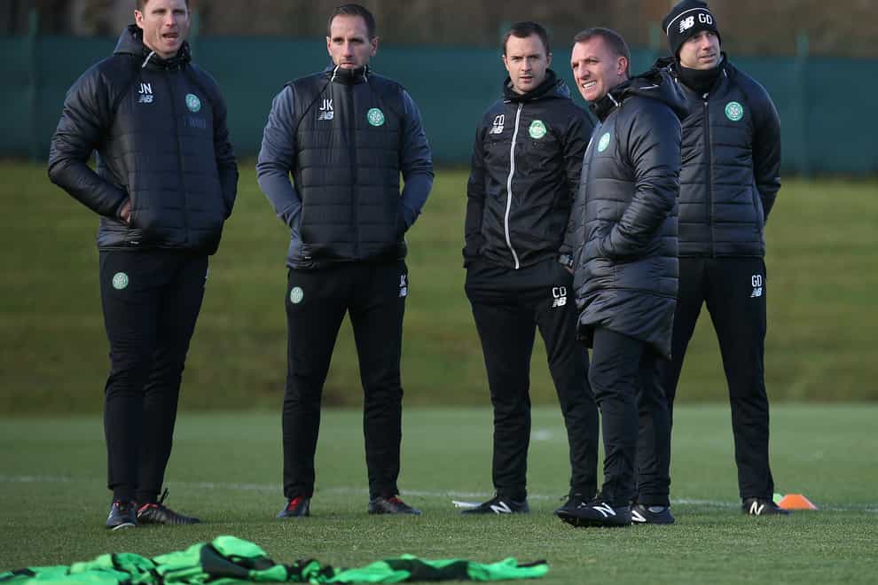 John Kennedy, second from left, has been backed to succeed by Brendan Rodgers, second from right