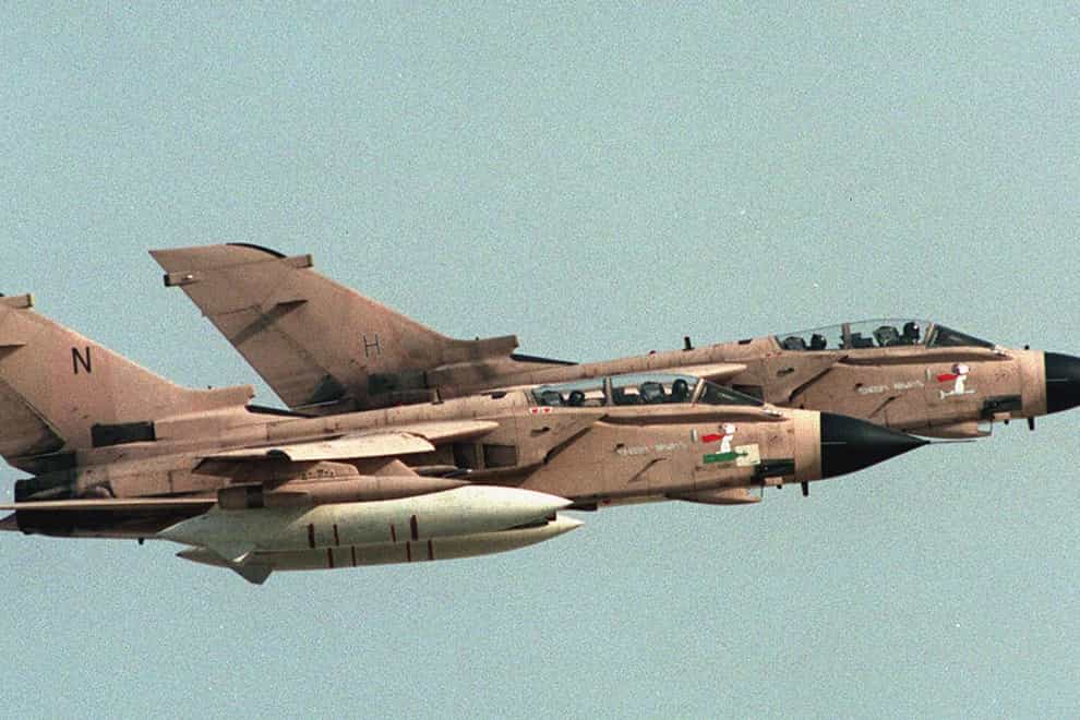 Tornado bombers taking off from their base during the 1991 Gulf War