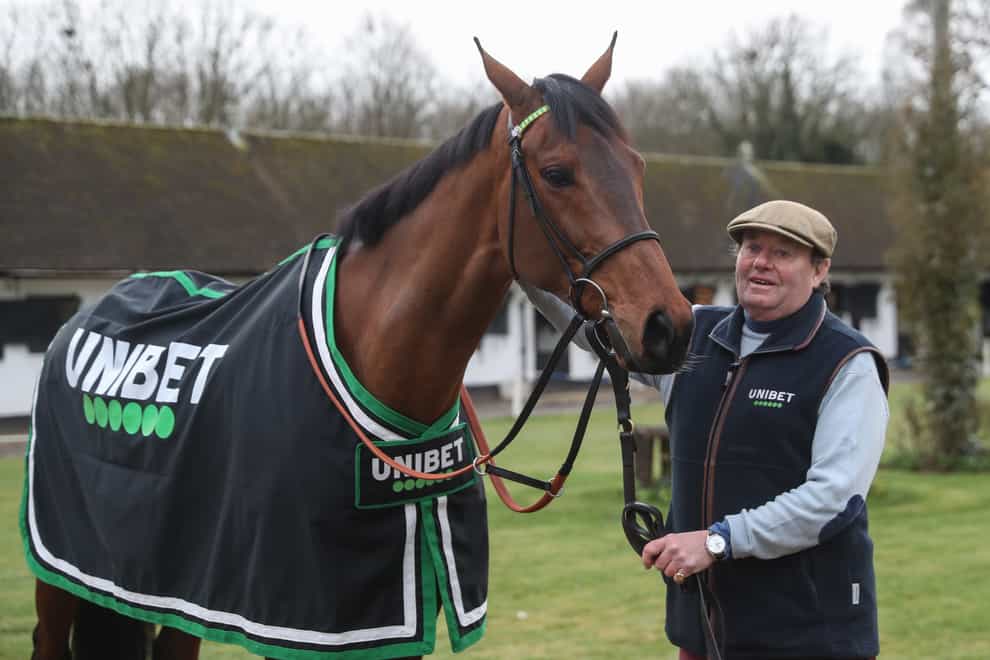 Nicky Henderson with Champ
