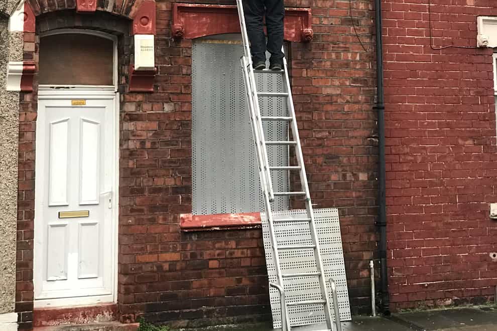 The terraced house in Percy Street, Middlesbrough, reported to be a crack den