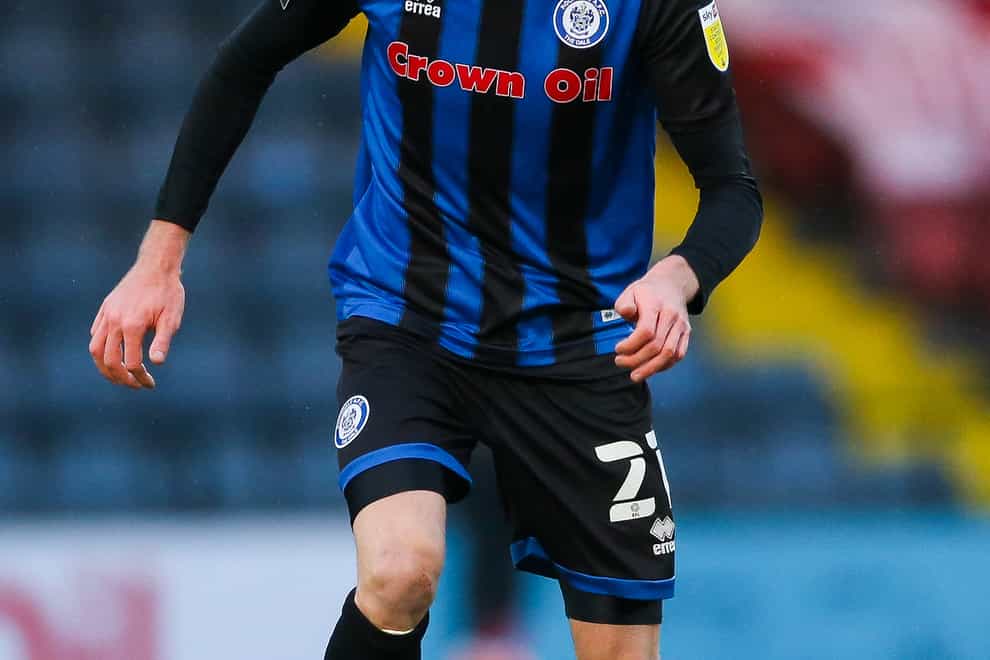 Matty Lund in action for Rochdale