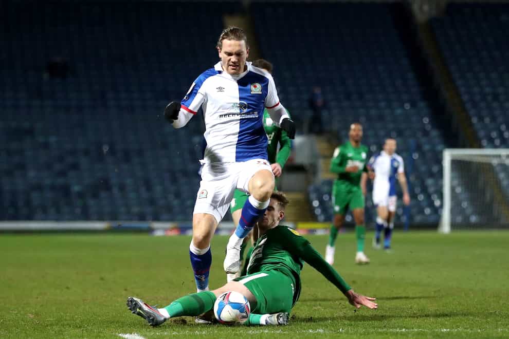 Sam Gallagher in action for Blackburn