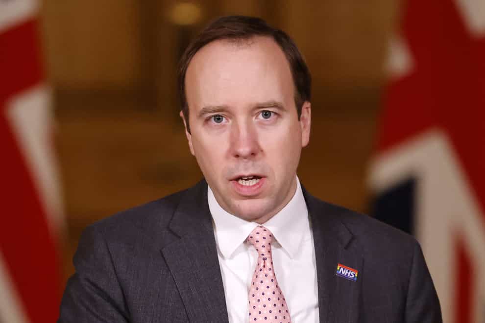Health Secretary Matt Hancock (PA)