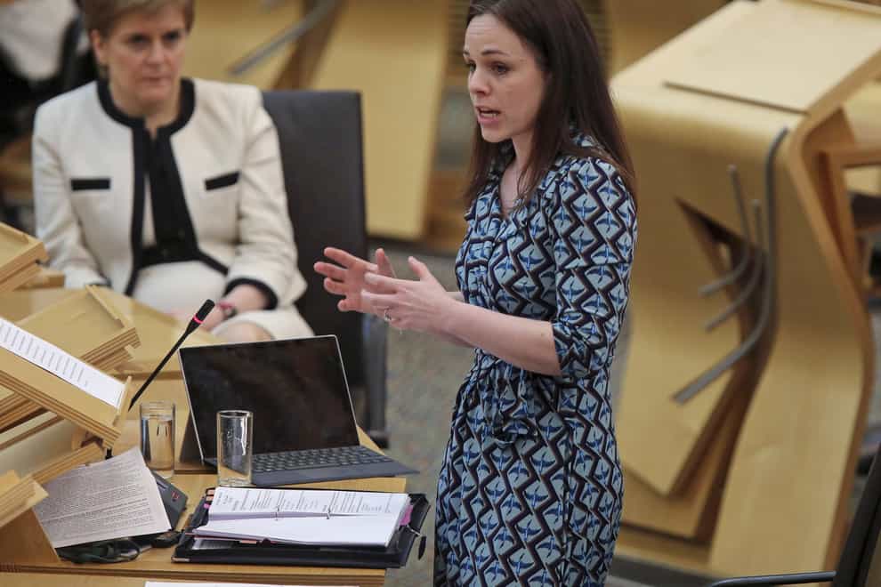 Kate Forbes in Holyrood