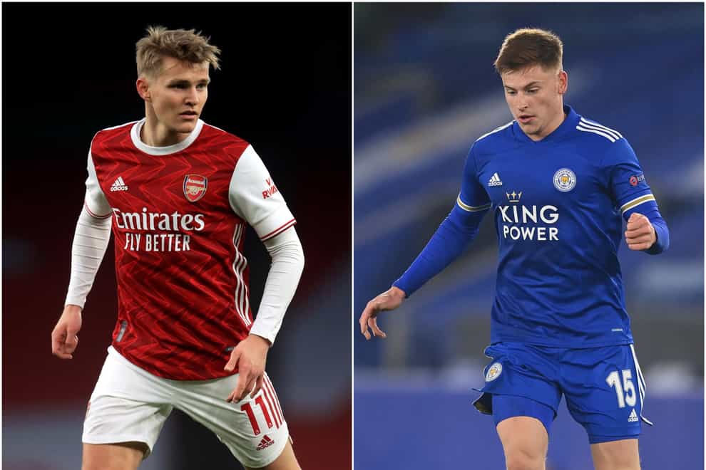 Martin Odegaard and Harvey Barnes featured in today's papers