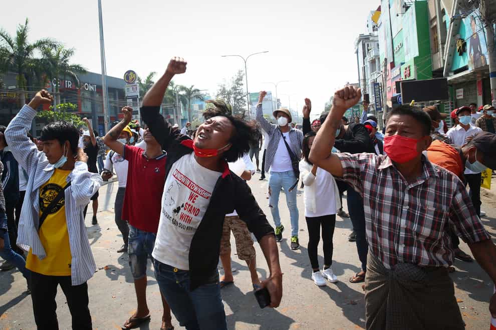 Myanmar protesters