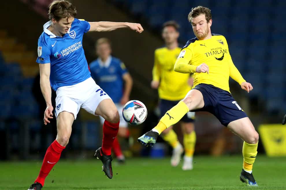 Sam Winnall, right, will miss out for Oxford