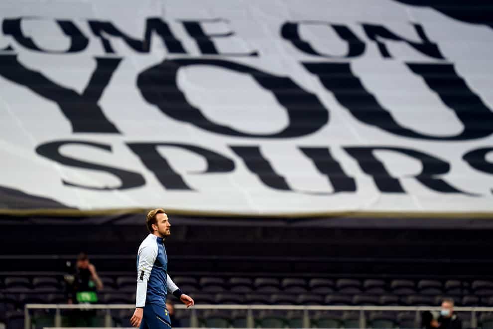Tottenham Hotspur’s Harry Kane ahead of the UEFA Europa League round of 32, second leg match at Tottenham Hotspur Stadium