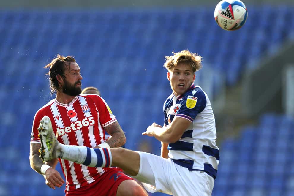 Reading’s Lewis Gibson (right) is nearing a return to action
