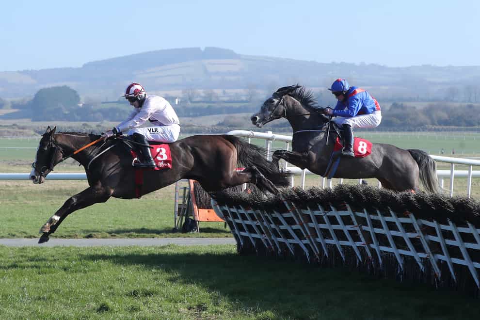 Black Tears (left) on her way to victory at Punchestown