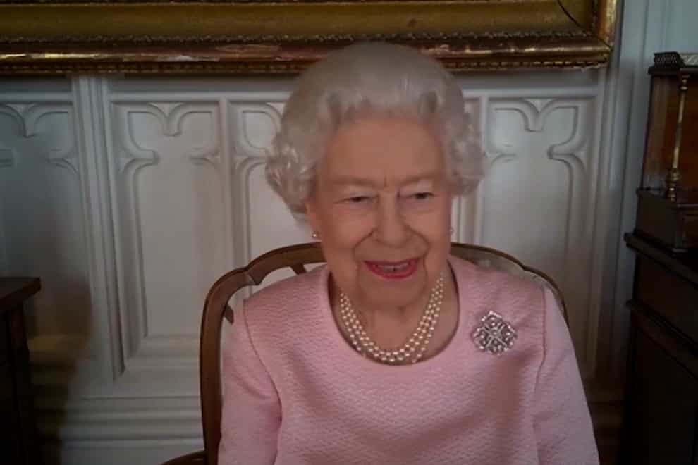 The Queen on her video call to Australia