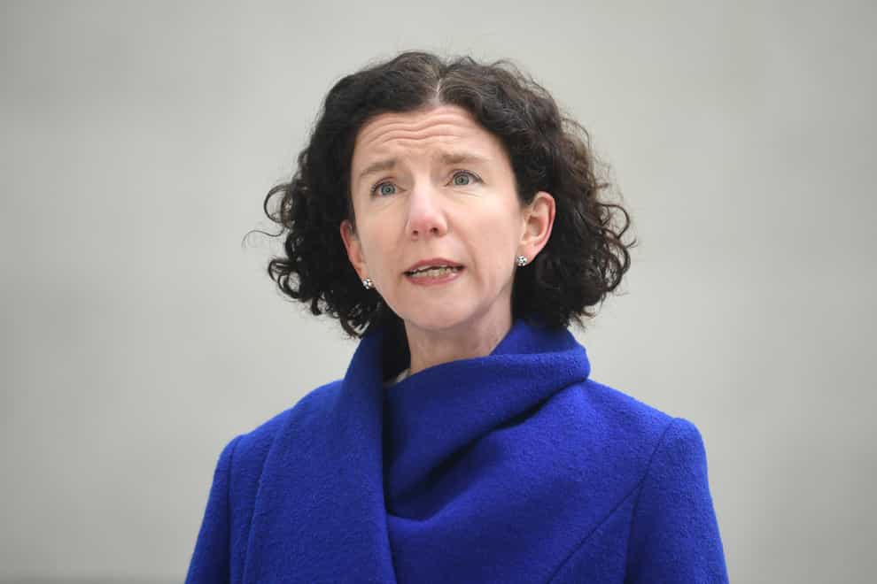 Anneliese Dodds arrives at the BBC