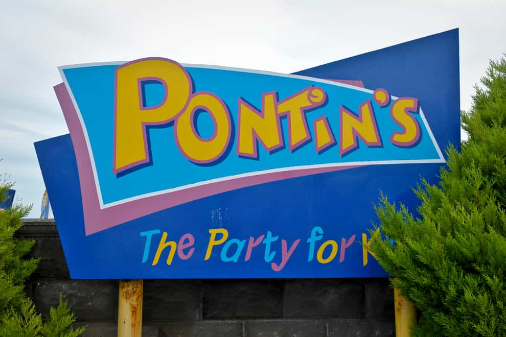 A general view of Pontin’s signage (Ben Birchall/PA)