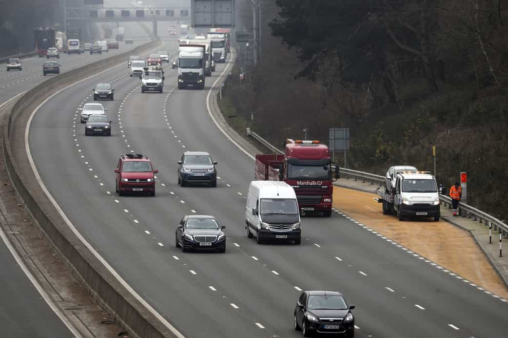 Smart motorway safety is back in the spotlight as a widow is calling for Highways England to be investigated over the death of her husband (Steve Parsons/PA)