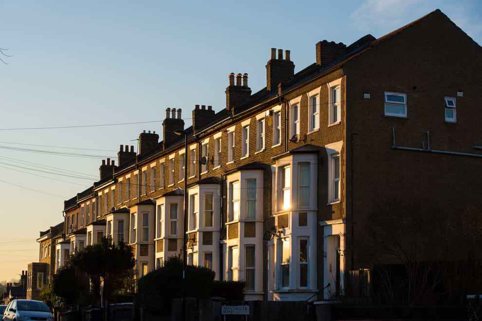 Terraced houses in south-east London. Ultra-low deposit mortgages are set to make a comeback with a new 5% deposit home loan guarantee scheme, details of which will be given in the Budget (Dominic Lipinski/PA)