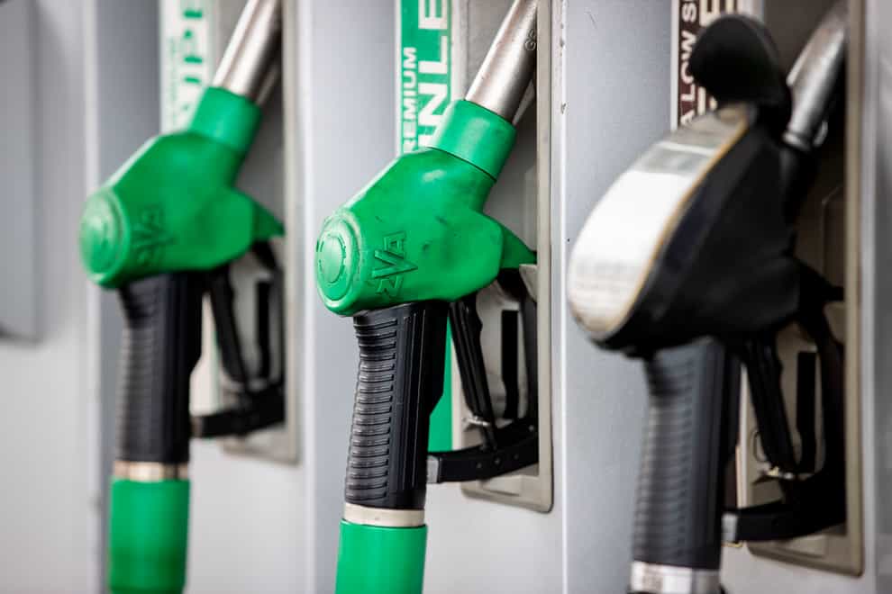 Fuel duty will remain frozen for the 11th consecutive year, Chancellor Rishi Sunak has announced (Liam McBurney/PA)