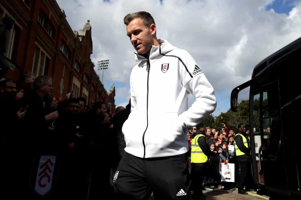 Fulham’s Kevin McDonald arrives at Craven Cottage
